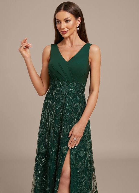 Robe de Soirée Émeraude Éclatante - gallery 1