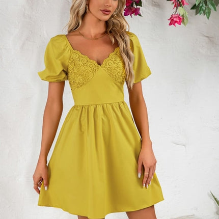 Robe de Soirée Jaune Poudrée