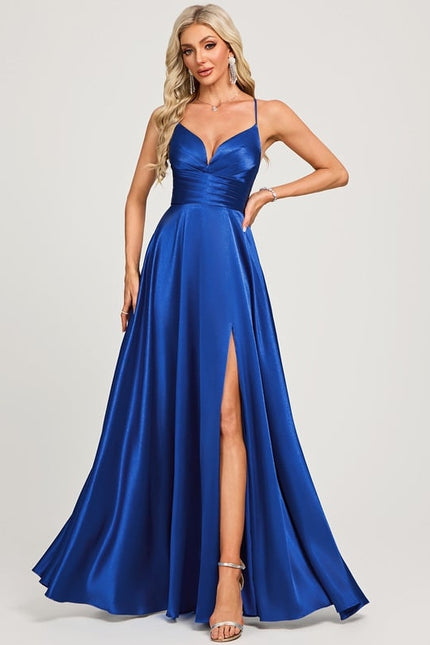 Robe de Soirée Bleue Élégante