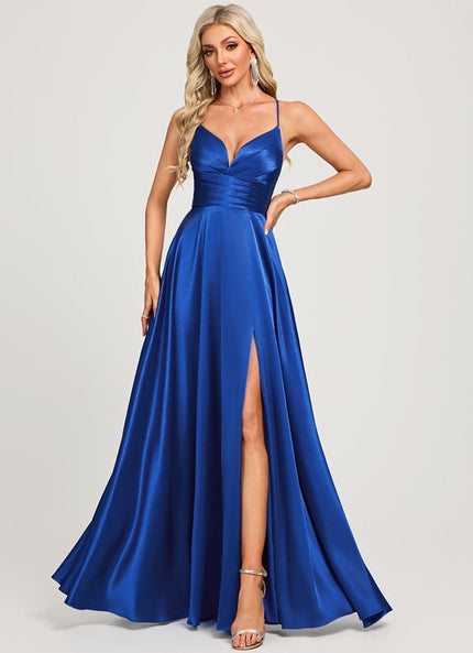 Robe de Soirée Bleue Élégante