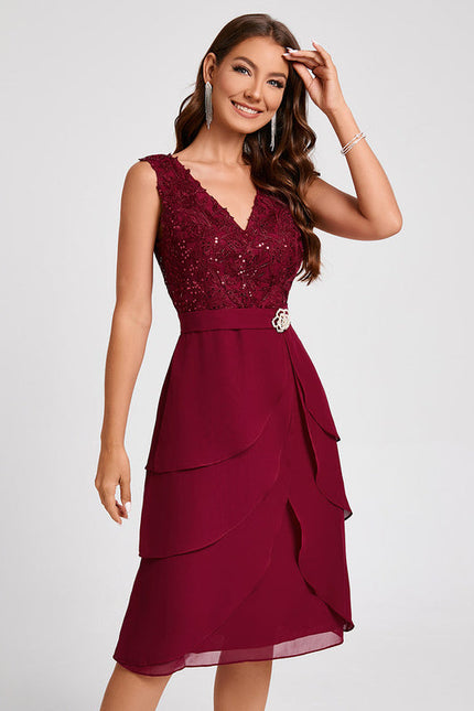 Robe de Soirée Rouge Élégance Flottante - gallery 3