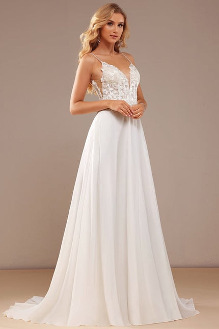 Robe de Soirée Élégance Plume Blanche - gallery 5