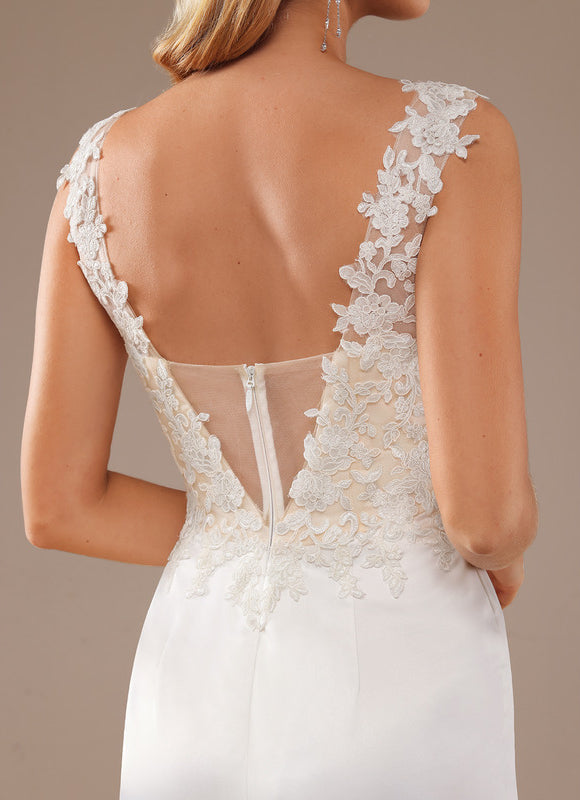Robe de Soirée Satinée Orchidée - gallery 3