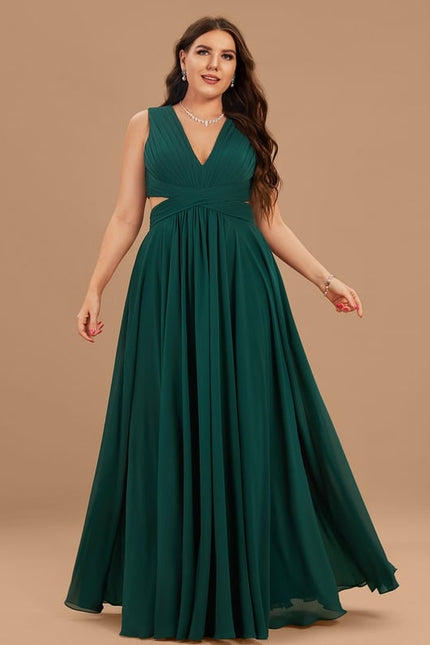 Robe de Soirée Fluide Émeraude - gallery 4