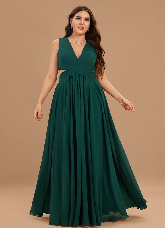 Robe de Soirée Fluide Émeraude - gallery 4