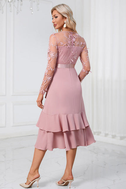 Robe de Soirée Rose Volante - gallery 1