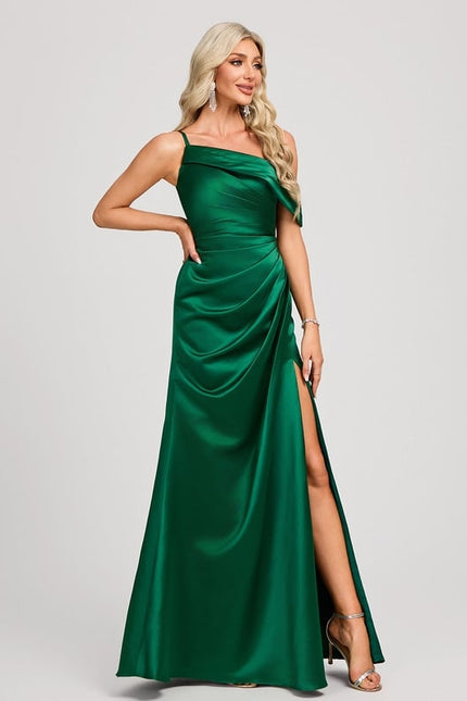 Robe de Soirée Émeraude Glissante - gallery 1