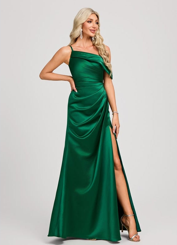Robe de Soirée Émeraude Glissante - gallery 1
