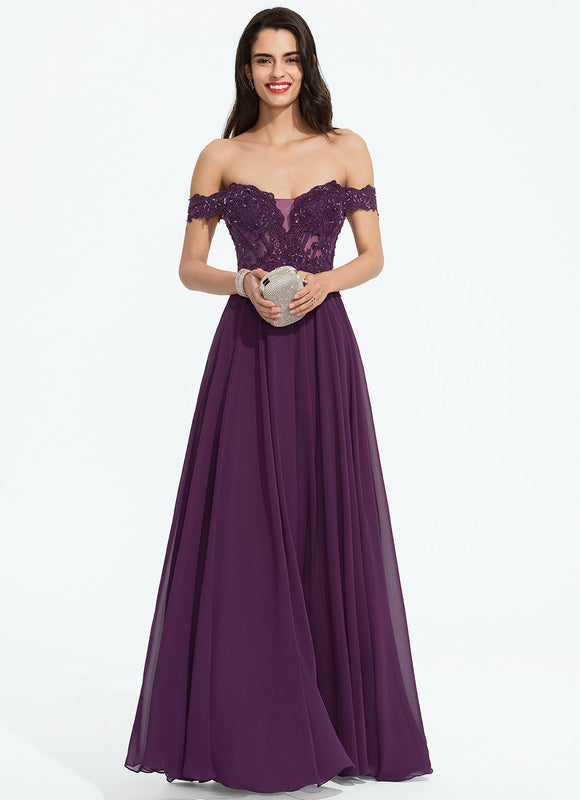 Robe de Soirée Éthérée Violette - gallery 1