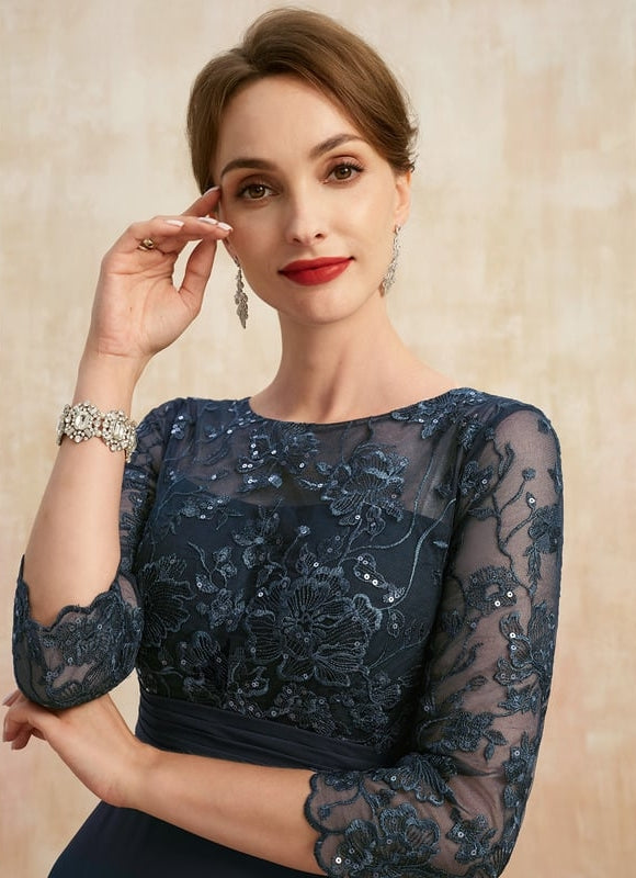 Robe De Soirée Longue Manche Longue Grande Taille - gallery 1