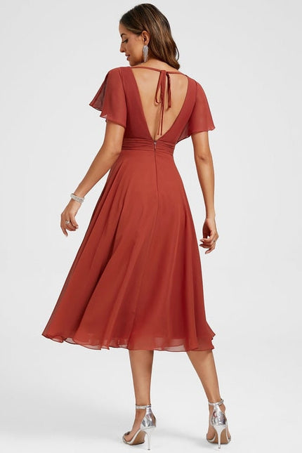 Robe de Soirée Rouge Flottant - gallery 6