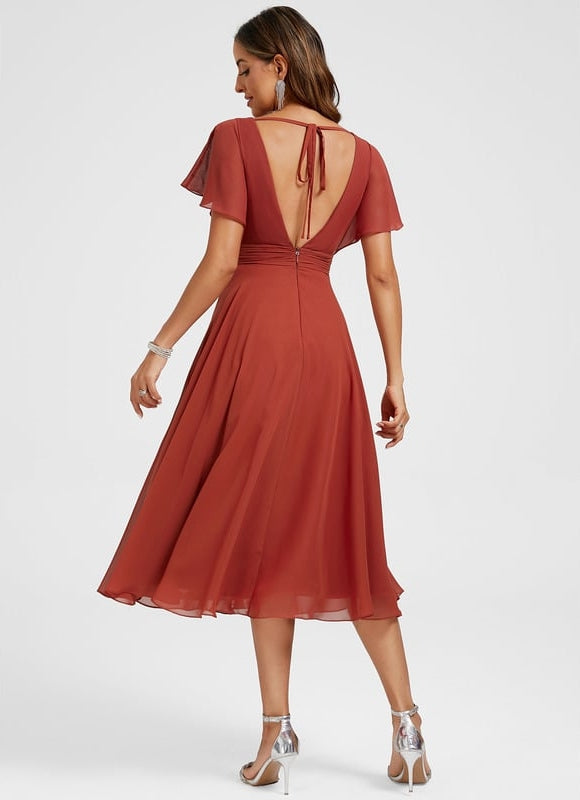 Robe de Soirée Rouge Flottant - gallery 6