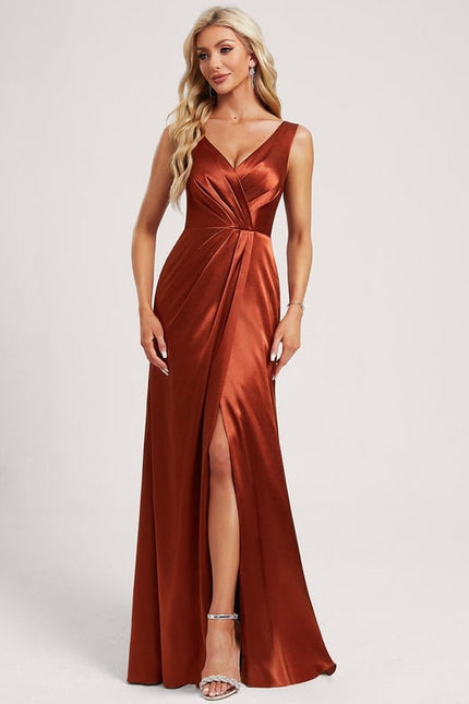 Robe de Soirée Satin Vert Pâle