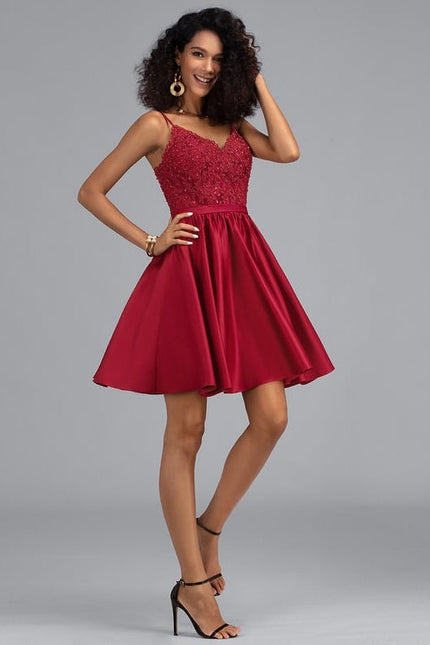 Robe de Soirée Voile Rubis Rêvé - gallery 1
