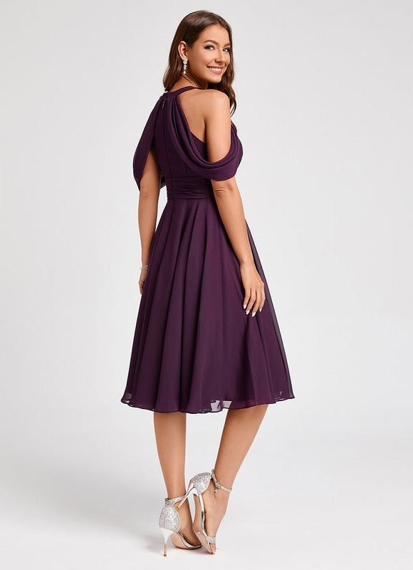 Robe de Soirée Violet Éclat Flottant - gallery 1
