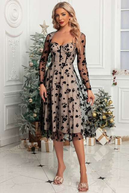 Robe de Soirée Nuit Ébène Floral - gallery 2