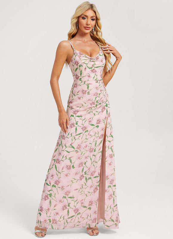 Robe De Soirée En Mousseline - gallery 2