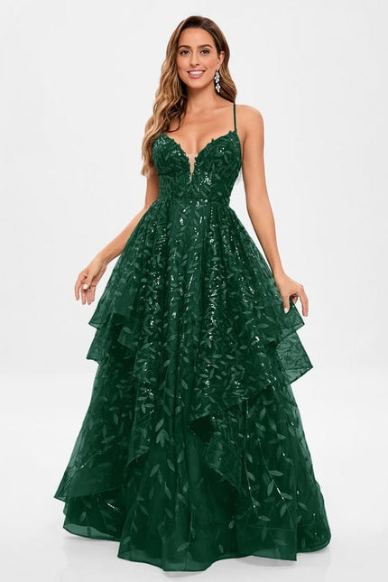 Robe De Soirée Dentelle Verte