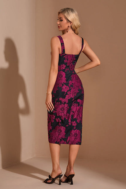 Robe de Soirée Noir Fuchsia - gallery 2