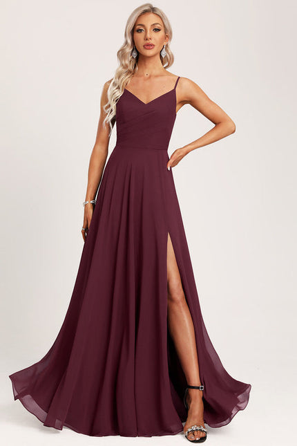 Robe de Soirée Mousseline Beige