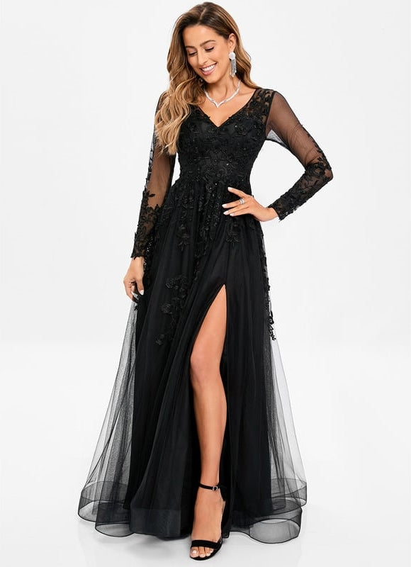 Robe de Soirée Noir Étoilé - gallery 6