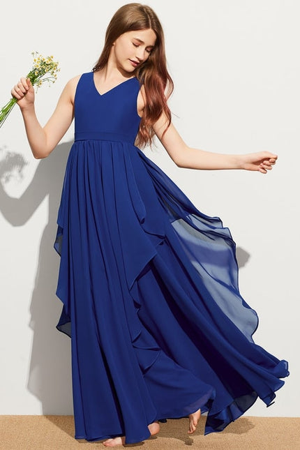 Robe de Soirée Bleu Flottant