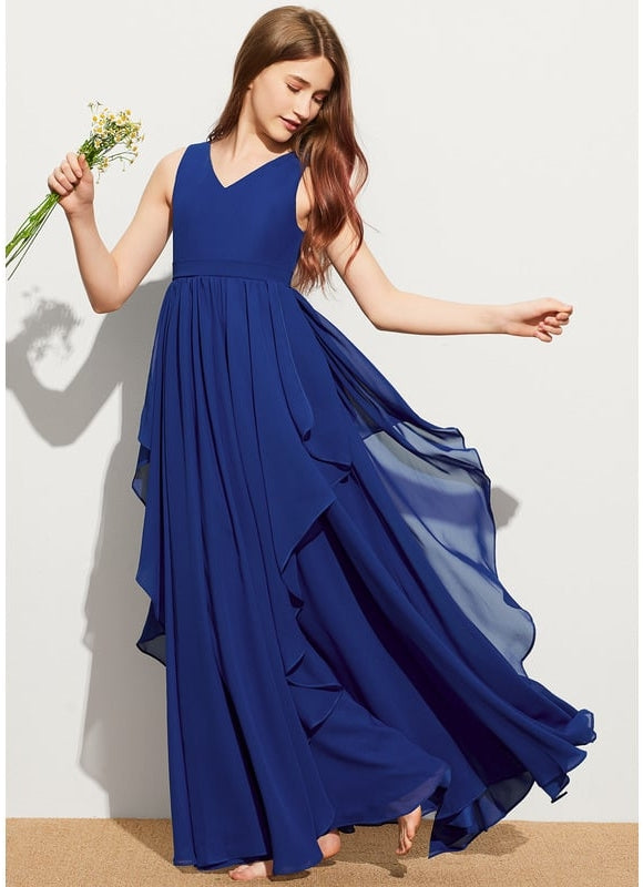 Robe de Soirée Bleu Flottant