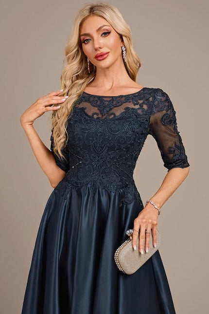 Robe de Soirée Marine Raffinée - gallery 1