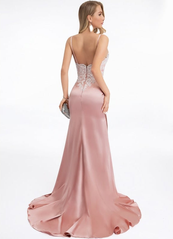 Robe de Soirée Rosée Élégante - gallery 3