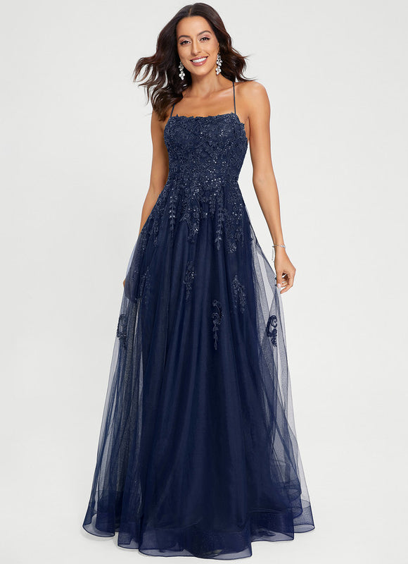 Robe de Soirée Tulle Sombre