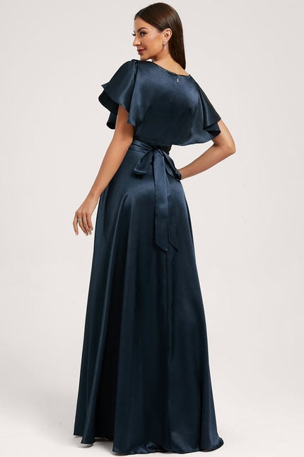 Robe de Soirée Dorée Fluide - gallery 1