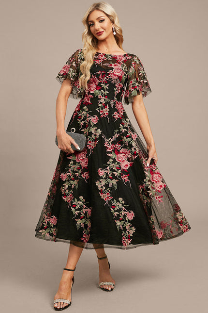 Robe de Soirée Nocturne Florale - gallery 4