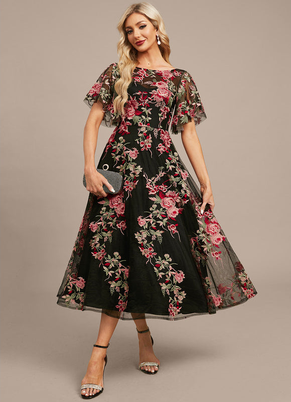 Robe de Soirée Nocturne Florale - gallery 4