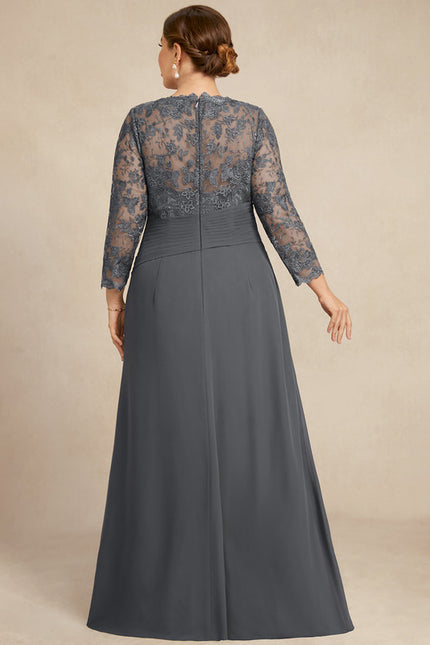 Robe de Soirée Gris Élégance Satiné - gallery 7