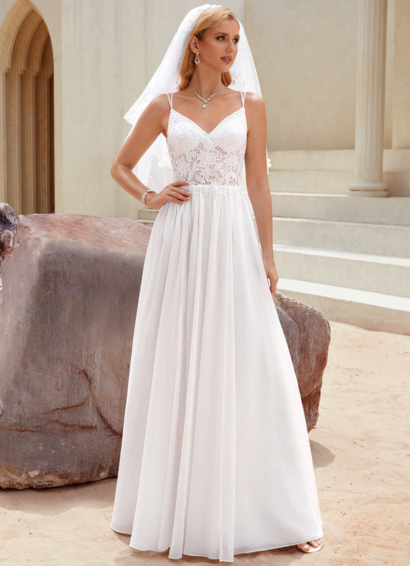 Robe de Soirée Vaporeuse Écrue - gallery 1