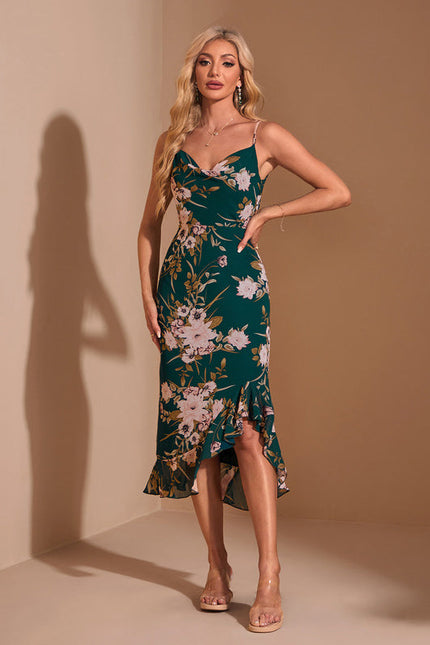 Robe de Soirée Élégance Florale Émeraude - gallery 5