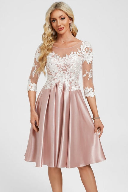 Robe de Soirée Rose Floral
