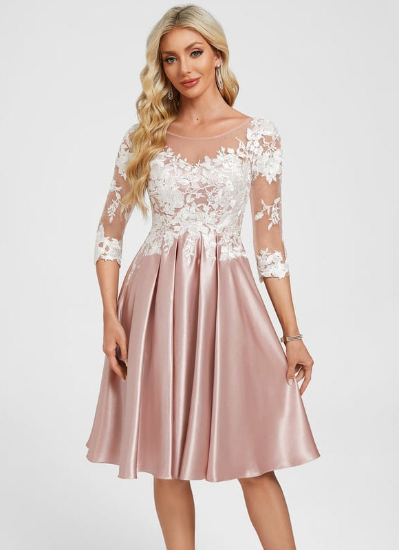 Robe de Soirée Rose Floral