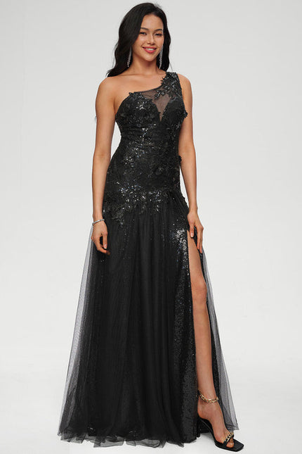 Robe de Soirée Noir Éclatant - gallery 3