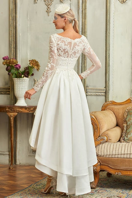 Robe de Soirée Élévée Satinée - gallery 6
