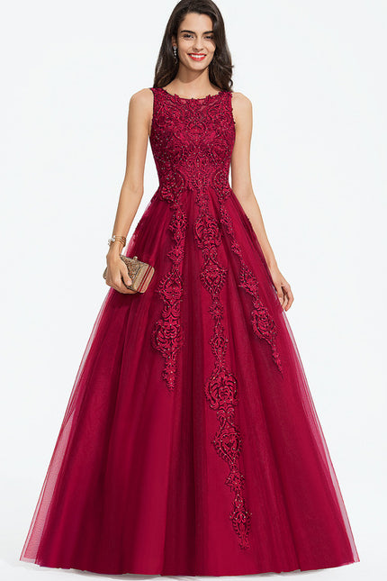 Robe de Soirée Cerise Éclatante