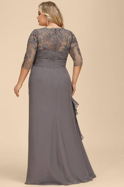 Robe de Soirée Élégance Grise Flottante - gallery 6