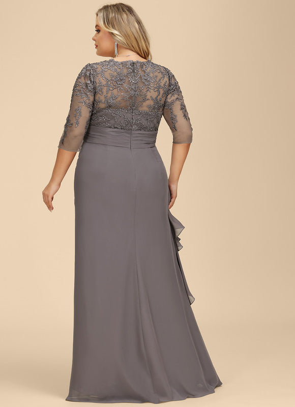 Robe de Soirée Élégance Grise Flottante - gallery 6