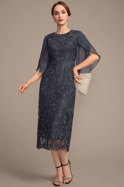 Robe de Soirée Élégance Marine Floral