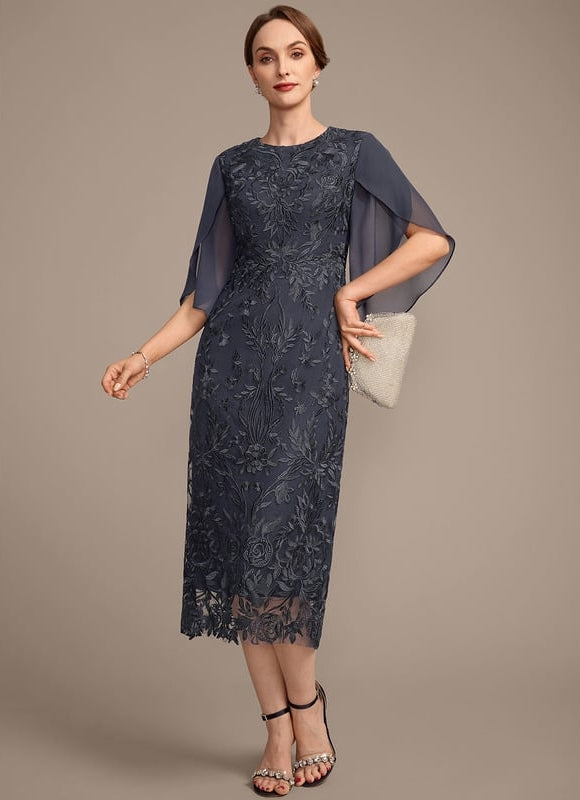 Robe de Soirée Élégance Marine Floral