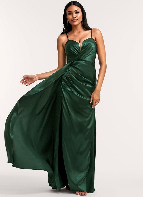 Robe de Soirée Dorée Fluide