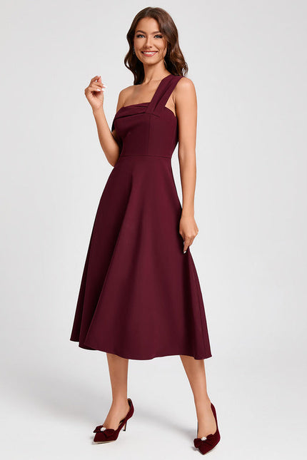 Robe de Soirée Flottante Bordeaux - gallery 4