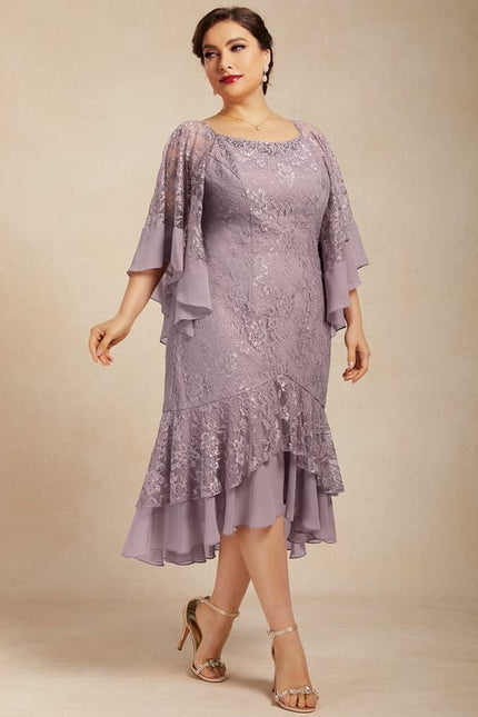 Robe de Soirée Velours Lavande - gallery 9