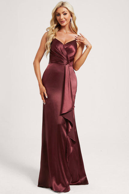 Robe de Soirée Velours Rubis - gallery 1