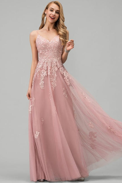 Robe de Soirée Rêve Rosé Tulle - gallery 1
